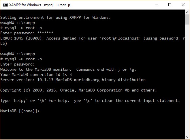 Figure A.5. MySQL Command-Line Client