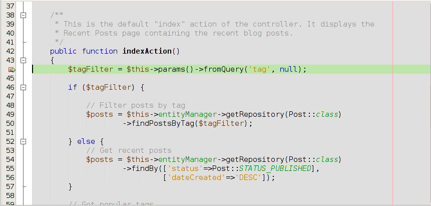 Figure B.7. Setting a breakpoint