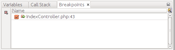 Figure B.9. Breakpoints window