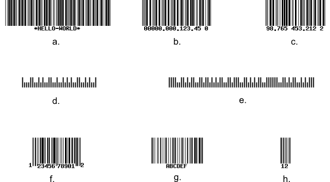 Figure 5.7. Barcode types