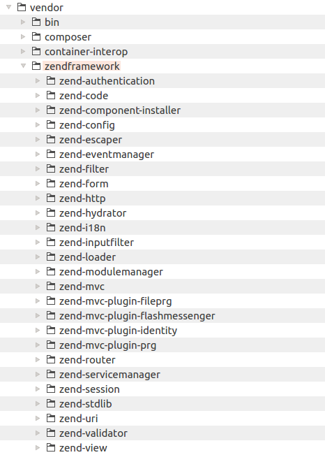 Figure 2.2. Vendor directory